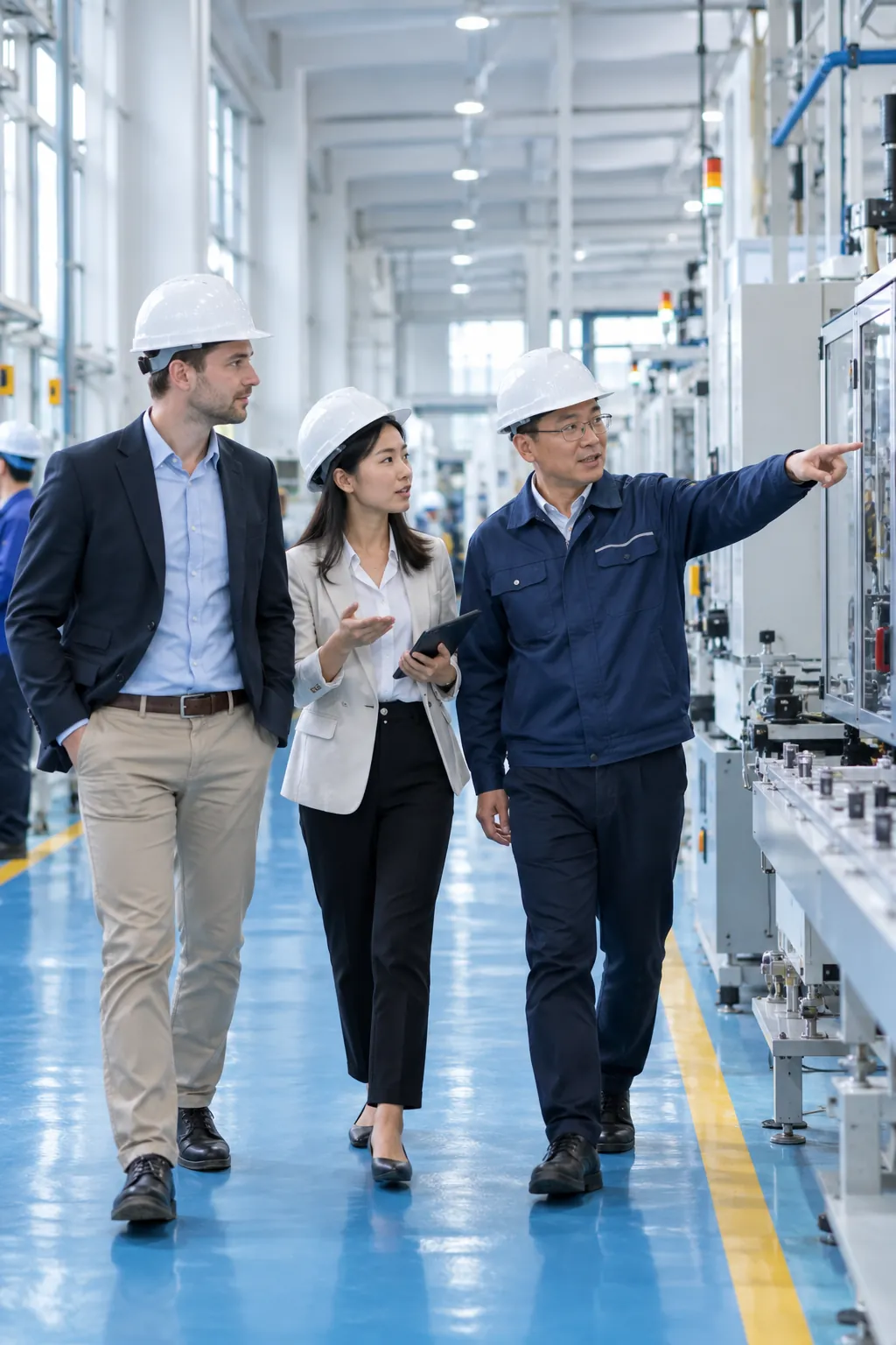 A company visit with an interpreter