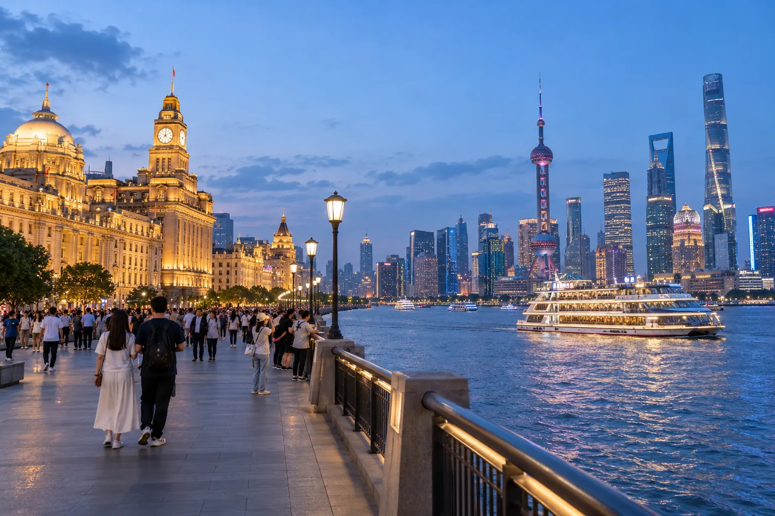 The Bund at blue hour