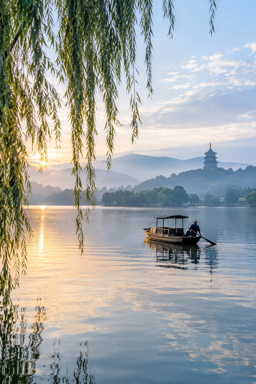 West Lake at dawn, Hangzhou
